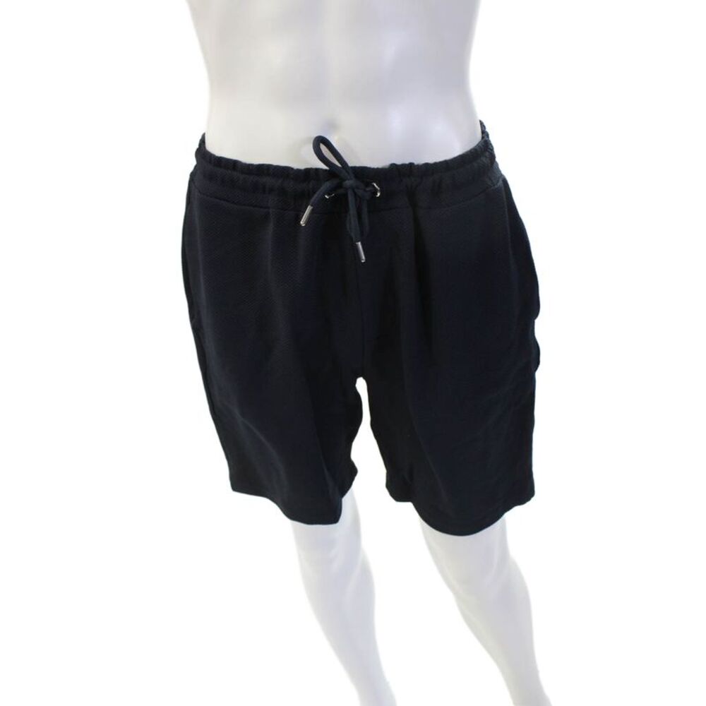 Reiss Mens Black Sweat Shorts Drawstring Size L